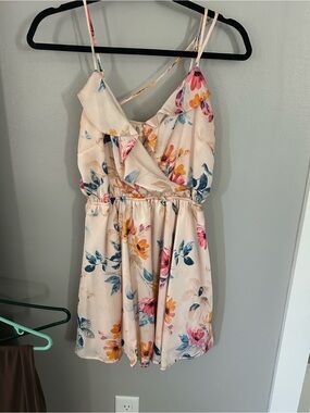 Altar’d State Peach Flowy Mini Dress